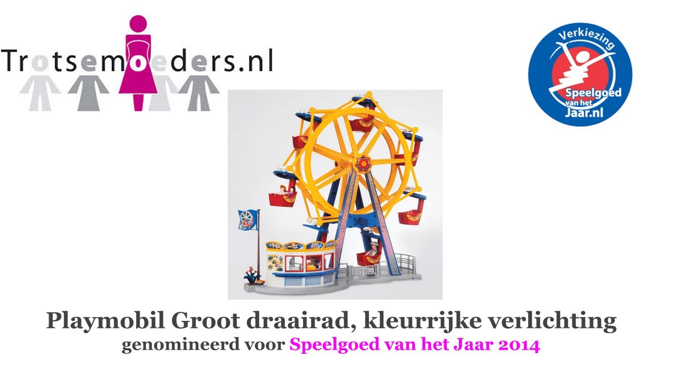 omroeper Van storm Bouwen Playmobil Groot draairad met kleurrijke verlichting genomineerd voor  Speelgoed van het Jaar 2014